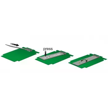Adaptér DeLOCK 2x 67-pin M.2 Key B - 2x SATA 7-pin
