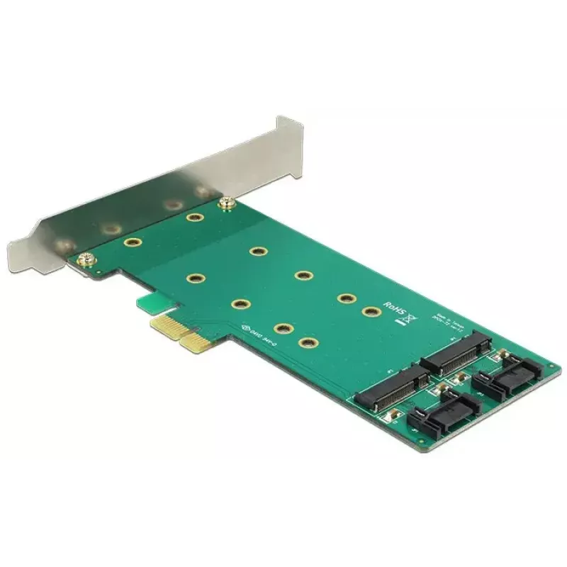 Adaptér DeLOCK 2x 67-pin M.2 Key B - 2x SATA 7-pin