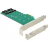 Adaptér DeLOCK 2x 67-pin M.2 Key B - 2x SATA 7-pin