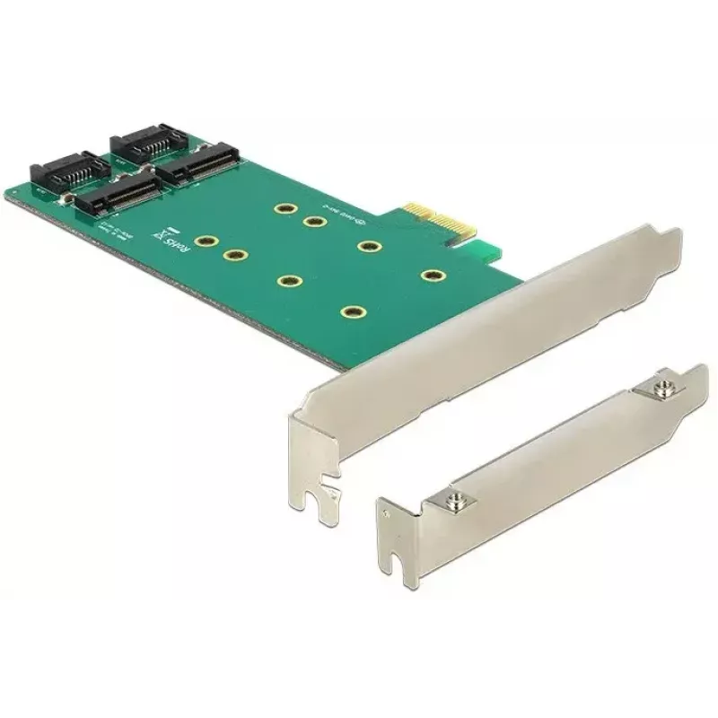 Adaptér DeLOCK 2x 67-pin M.2 Key B - 2x SATA 7-pin