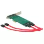 Adaptér DeLOCK 2x 67-pin M.2 Key B - 2x SATA 7-pin