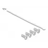 DeLOCK 10 palcový Keystone patch panel 12 port s odľahčením ťahu 1U sivý