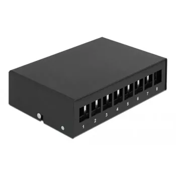Keystone patch panel DeLOCK 43413 8 port čierny