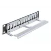 Patchpanel DeLOCK 66874 1U čierna kov kapacita racku 1U