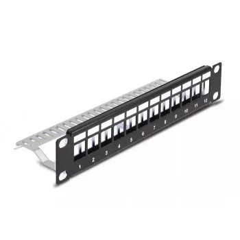 Patchpanel DeLOCK 66874 1U čierna kov kapacita racku 1U
