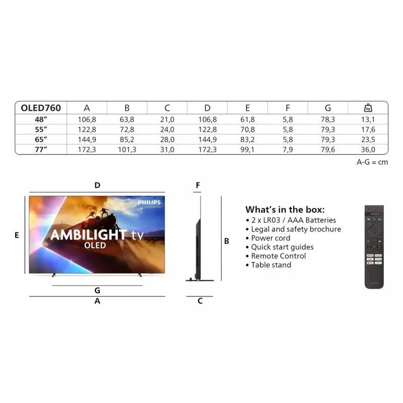 Televízor Philips 77OLED760/12 77 inch 4K Ultra HD OLED 3840 x 2160