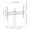 Equip 37 inch - 70 inch univerzálny TV stojan, čierny, nosnosť 40 kg, 94-177,8 cm