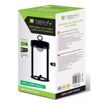 Techly I-LAMP-TABLE1 stolná lampa nevymeniteľný zdroj svetla 3 W LED čierna