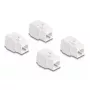 DeLOCK Keystone modul 86051 plochý RJ-45 biely 4 ks