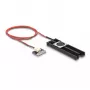 Heatsink DeLOCK chladič s ventilátorom pre M.2 SSD 2280 čierny hliník