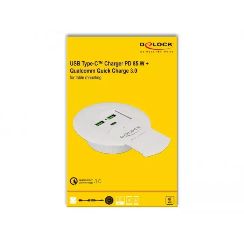 Nabíjačka DeLOCK 64065 nabíjačka mobilných zariadení smartfón biela