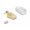 DeLOCK sieťový kábel RJ45 modulárny konektor sada 25 ks Kat.7 zlatá biela