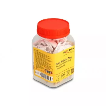 DeLOCK sieťový kábel RJ45 modulárny konektor sada 25 ks Kat.7 zlatá biela