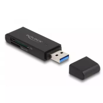 Čítačka kariet DeLOCK 91002 USB čierna MicroSD SD SDHC SDXC 5000 Mbit/s