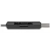 Čítačka kariet DELOCK USB 5 Gbps USB Type-C / Type-A pre SD a MicroSD, čierna, 5000 Mbit/s, 21×77×10 mm