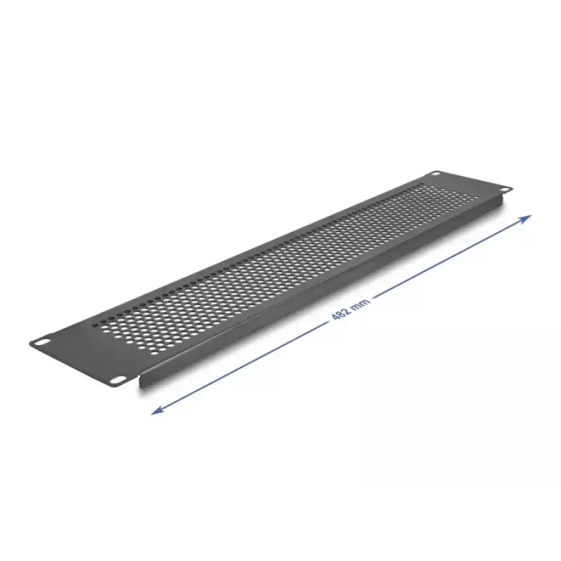 Slepý kryt DeLOCK 67036 čierny kov 88 mm šírka 11 mm výška