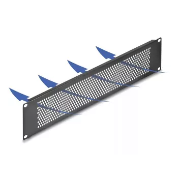 Slepý kryt DeLOCK 67036 čierny kov 88 mm šírka 11 mm výška