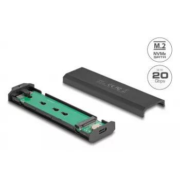 Puzdro na SSD DeLOCK 42031 čierne M.2 PCIe SATA 20 Gbit/s