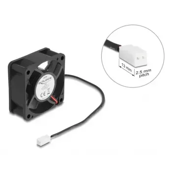 DELOCK 67289 ventilátor do počítačovej skrine 6 cm, guľôčkové ložisko, 0,71 m³/h, 5 V DC, čierny