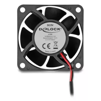 DELOCK 67289 ventilátor do počítačovej skrine 6 cm, guľôčkové ložisko, 0,71 m³/h, 5 V DC, čierny