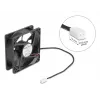 DELOCK ventilátor do počítačovej skrine 8 cm (80 x 80 x 25 mm), guľôčkové ložisko, 5 V DC, čierny