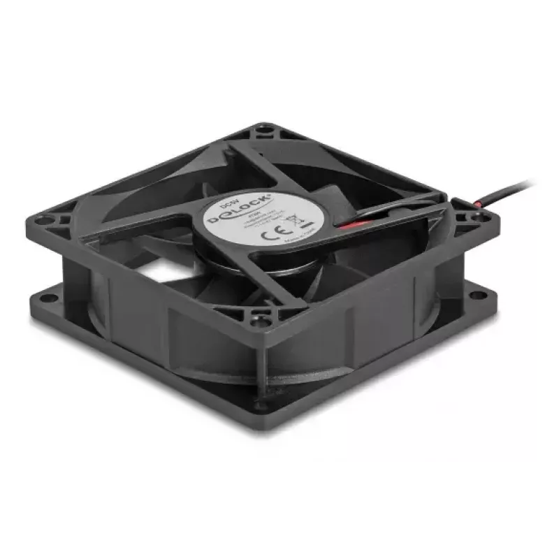 DELOCK ventilátor do počítačovej skrine 8 cm (80 x 80 x 25 mm), guľôčkové ložisko, 5 V DC, čierny