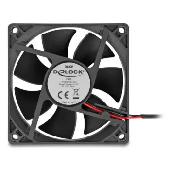 DELOCK ventilátor do počítačovej skrine 8 cm (80 x 80 x 25 mm), guľôčkové ložisko, 5 V DC, čierny