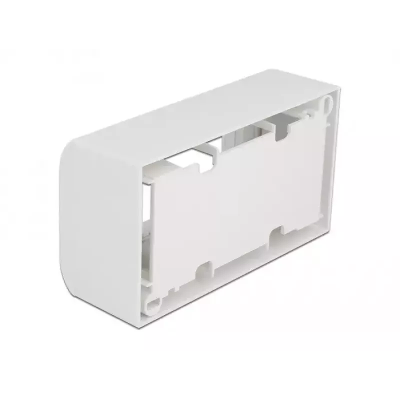 Príslušenstvo k patch panelu DELOCK 81333 — biely polykarbonátový držiak, 152×50×82 mm