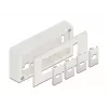 Príslušenstvo k patch panelu DELOCK 81333 — biely polykarbonátový držiak, 152×50×82 mm