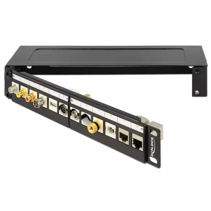 Nástenný rack DeLOCK 43303 1U čierny