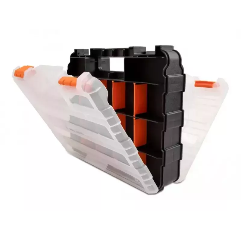Úložná krabica DeLOCK 18417 obdĺžniková plast čierna oranžová 270x320x80mm