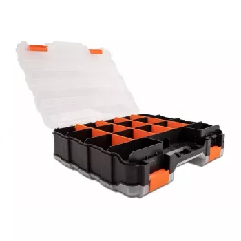 Úložná krabica DeLOCK 18417 obdĺžniková plast čierna oranžová 270x320x80mm