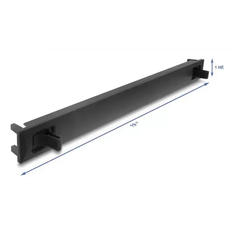 Racková zaslepovacia lišta DELOCK 67208, ABS plast, čierna, 1U