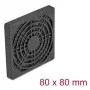 Mriežka ventilátora DELOCK 67311, ABS, čierna, 87×87 mm, montážna vzdialenosť 71,5×71,5 mm