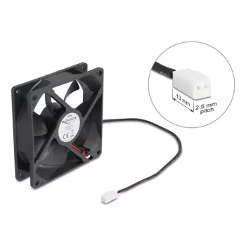 DELOCK ventilátor do počítačovej skrine 92 mm 5 V DC guľôčkové ložisko 1,02 m³/h čierny (model 67291)