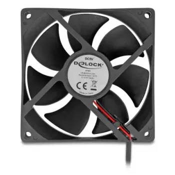 DELOCK ventilátor do počítačovej skrine 92 mm 5 V DC guľôčkové ložisko 1,02 m³/h čierny (model 67291)
