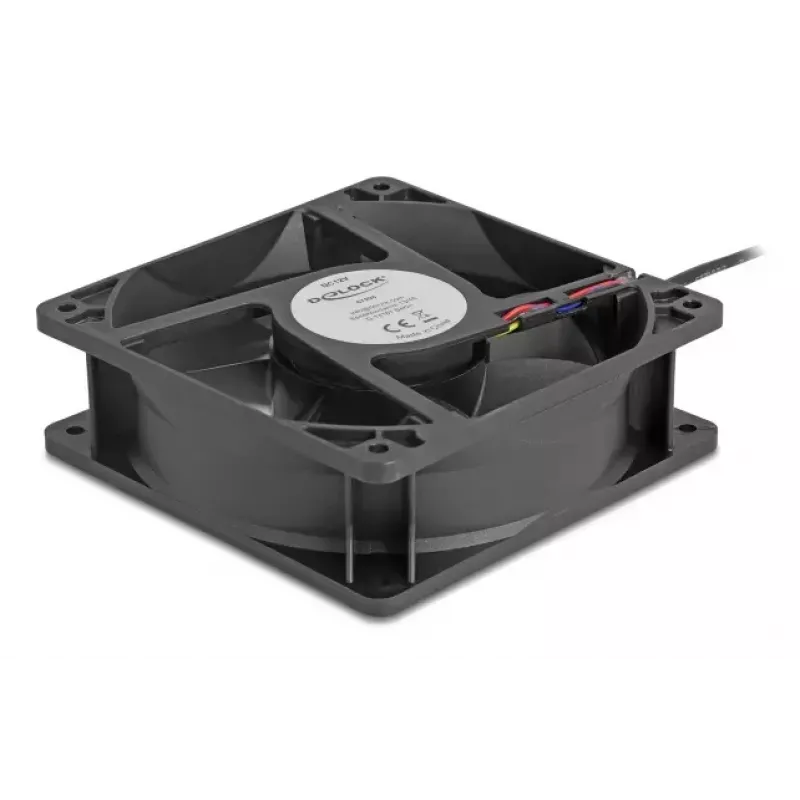 Delock 67298 axiálny ventilátor 12 V DC, 120 x 120 x 38 mm, čierny