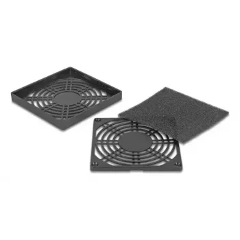 Mriežka ventilátora DELOCK 67312, ABS čierna, 96,5×96,5 mm, montážny vzor 92,5×92,5 mm