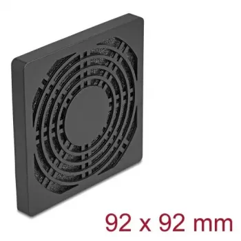 Mriežka ventilátora DELOCK 67312, ABS čierna, 96,5×96,5 mm, montážny vzor 92,5×92,5 mm