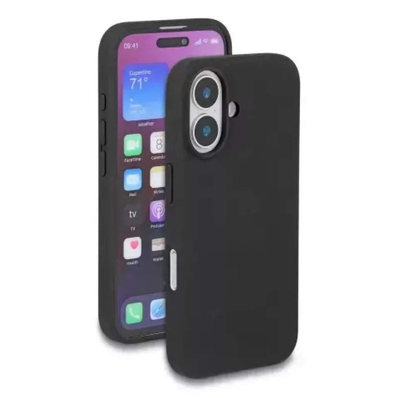 Delock 81620 ochranné puzdro pre iPhone 17, kompatibilné s MagSafe, zo soft-touch silikónu, čierne