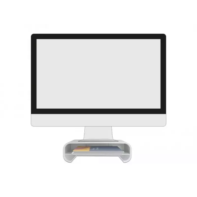 Stojan na monitor DeLOCK 18324 so zásuvkou biely