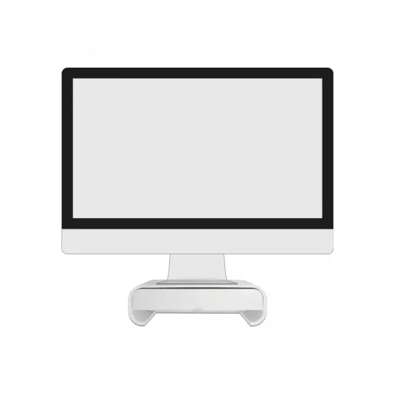 Stojan na monitor DeLOCK 18324 so zásuvkou biely