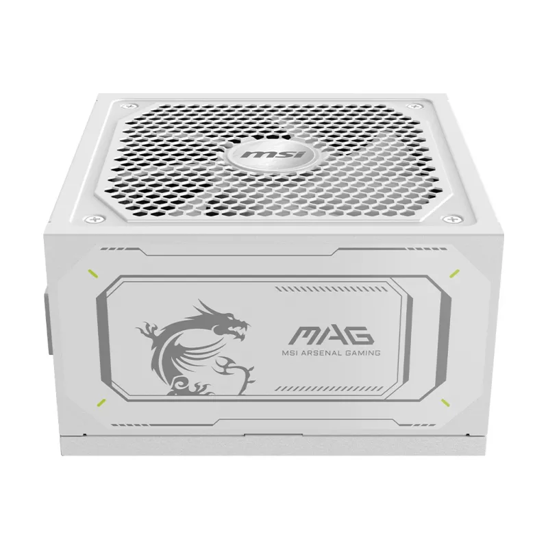 Napájací zdroj MSI MAG A1000GL PCIE5 WHITE 1000 W ATX 24-pin, 80 PLUS Gold, 135 mm ventilátor