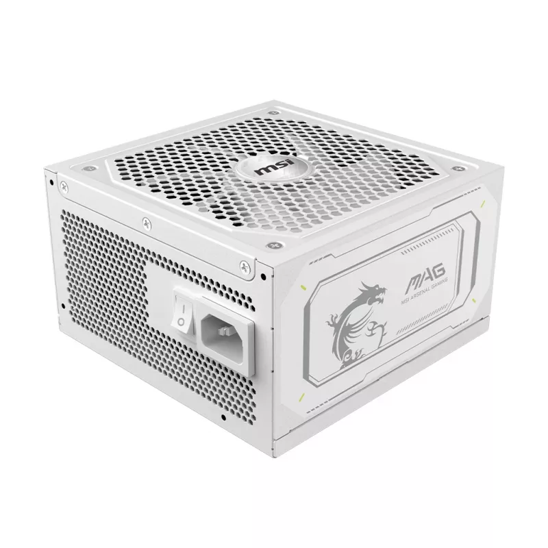 Napájací zdroj MSI MAG A1000GL PCIE5 WHITE 1000 W ATX 24-pin, 80 PLUS Gold, 135 mm ventilátor