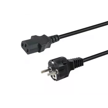Napájací kábel EQUIP 112111 — CEE7/7 na IEC C13, H05VV-F3G, 3 m, 10 A, 250 V, čierny