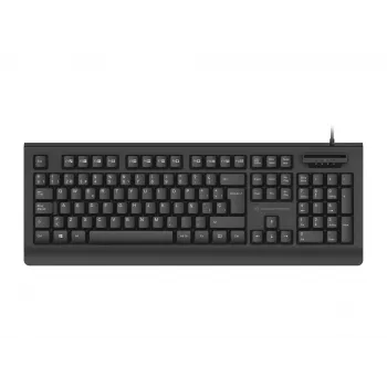 CONCEPTRONIC USB klávesnica so Smart-ID čítačkou kariet KAYNE01IT — Full-Size 105 klávesov, talianske rozloženie, káblová, 1,5 m kábel, čierna