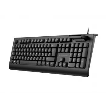 CONCEPTRONIC USB klávesnica so Smart-ID čítačkou kariet KAYNE01IT — Full-Size 105 klávesov, talianske rozloženie, káblová, 1,5 m kábel, čierna