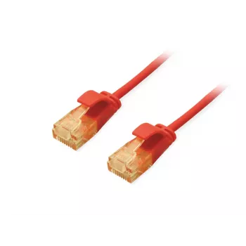 Equip Cat.6A U/UTP tenký patch kábel 5 m červený 10000 Mbit/s