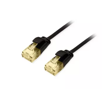 Equip Cat.6A U/UTP tenký patch kábel 2 m čierny 10000 Mbit/s