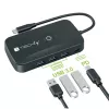 Techly IDATA USBC-HUB5WL AV extender AV vysielač a prijímač čierny